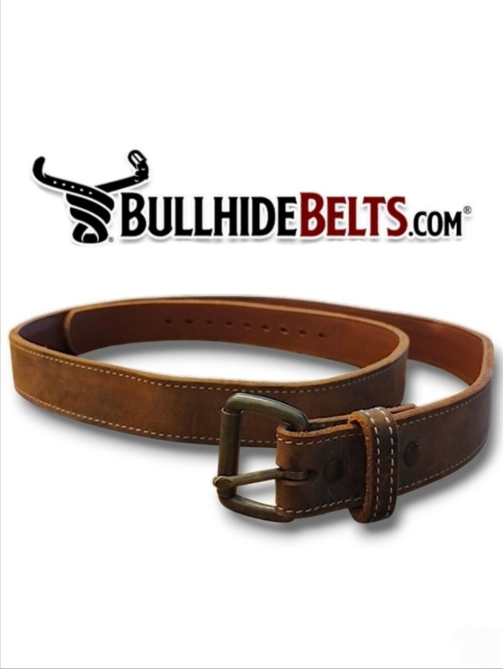 Bullhide Full Grain Leather Belt Steel Core USA Made | Crazy Horse